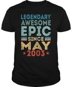 Legendary Awesome Epic Since May 2003 16th Birthday Gift