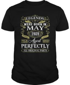 Legends Were Born In May 1989 30th Birthday Gift Shirt