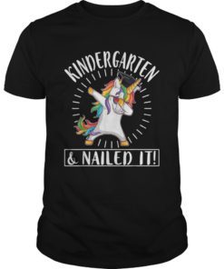 Light Unicorn Senior Dabbing Kindergarten & Nailed It Shirt