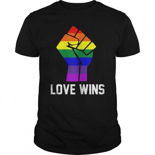 Love Wins Raised Fist Tee Shirt