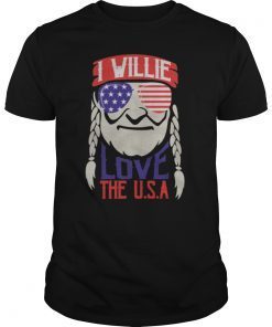 Mens I Willie Love The USA Shirts 4th Of July T-Shirt Men Women