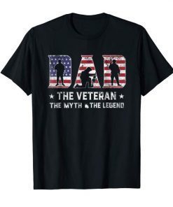 Mens Patriotic Dad The Veteran The Myth The Legend - Veteran Dad