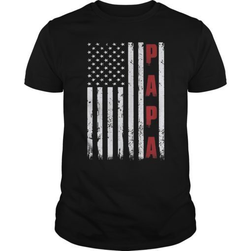 Mens Proud Papa Fathers Day 2019 Gifts Shirt From Grandchildren