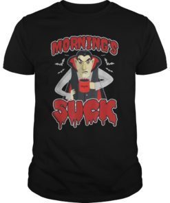 Mornings Suck Cute Vampire Tee Shirt