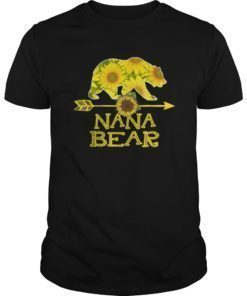 Nana Bear Sunflower T-Shirt Funny Mother Father Gift