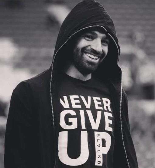 Womens Mohamed Salah Never Give Up BlackB Shirt