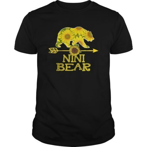 Nini Bear Sunflower T-Shirt Funny Mother Father Gift