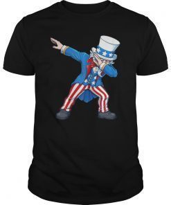 Patriotic Boys Kids 4th Fourth Of July Dabbing Uncle Sam USA T-Shirt