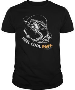Reel Cool Papa cute Bass fish Father's day gift T-Shirt