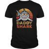 Retro Daddy Shark T-Shirt, Daddy Shark Tee, Daddy Shark Vintage Style, Shark Family Shirt