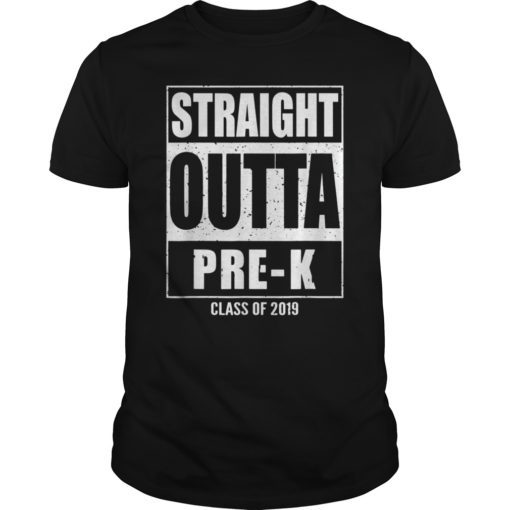Straight Outta Last Day Pre-K Funny Graduation T-Shirt