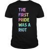 The First Pride Was A Riot Rainbow Watercolor T-Shirt