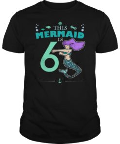 This Flossing Mermaid is 6 6th Bday Floss Gift T-Shirt