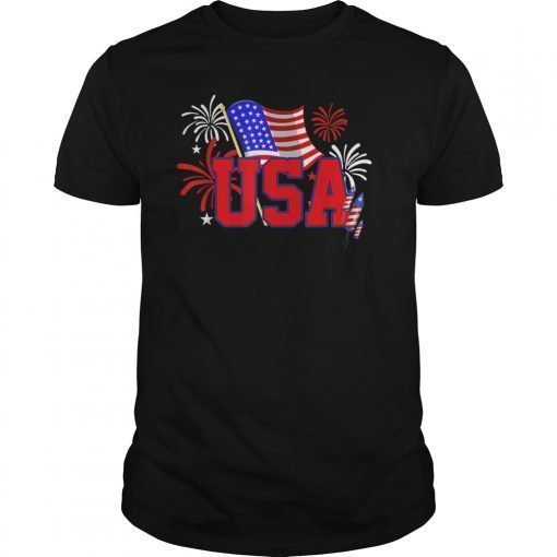 USA fireworks 4th of July Patriotic T-shirts