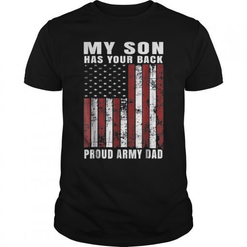 Unique Distressed USA American Flag Proud Army Dad Tshirts