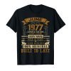 Vintage 42nd Birthday June 1977 T-Shirt 42 Years Old Gift