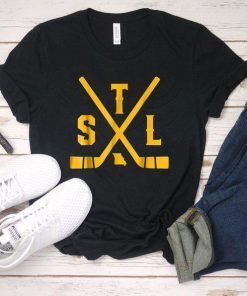 Vintage St. Louis Ice Hockey Sticks State Outline Shirt - st louis blues shirt - ice hockey - hockey