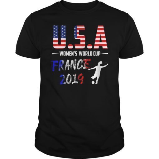 Women Soccer USA Team France 2019 World T-Shirt