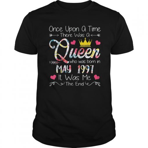Womens 22th Birthday Queen May 1997 Girls T-Shirt