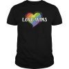 Womens Love Wins Raised Fist LGBT Gay Pride Awareness T-shirt