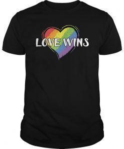 Womens Love Wins Raised Fist LGBT Gay Pride Awareness T-shirt