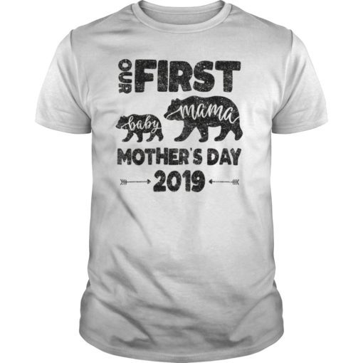 first mothers day mom And baby bear Cute Gift for new mom TShirt