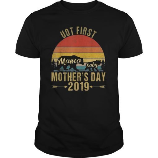 first mothers day mom And baby bear Cute Gift for new mom Tee Shirt