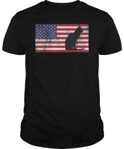 4th Of July Cat Shirt Meowica American Flag USA Gift T-Shirt
