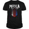 4th of July Red White Blue Air Force Flyover American Flag T-Shirt
