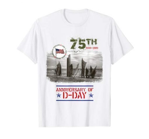 75th anniversary D-Day Operation Overlord Omaha Beach WWII Tee Shirt