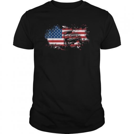 American Flag Jeep Shirt 4th Of July Jeep T-Shirt Women Men