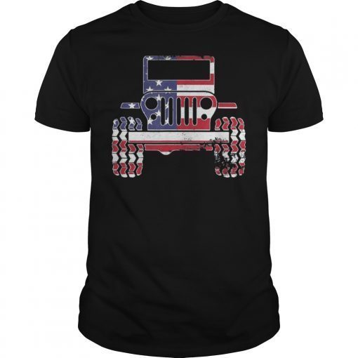 American Flag of jeep 4th Of July T shirt Jeep Drivers