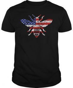 Beekeeper 4th of July American USA Flag Patriotic T-Shirt