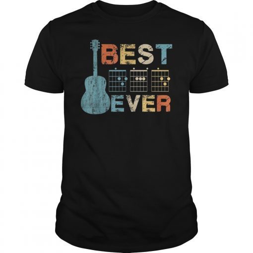 Best Dad Ever Guitar Chords Musician Funny Father Day Gift T-Shirt