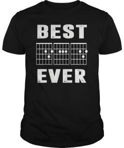 Best Dad Ever Shirt Music Guitar Musician Fathers Day Gifts