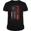 Best Firefighter Dad Ever American Flag Gift For Fathers Day T-Shirt