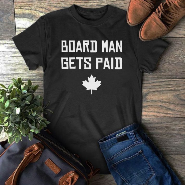 board man gets paid shirt white