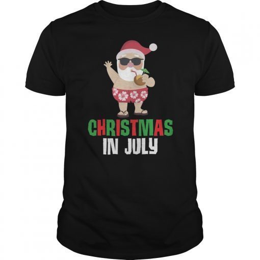 Christmas In July Santa Slim Fit T-Shirt