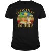 Christmas in July Hawaiian Vintage T-shirt Summer Gift