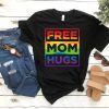 Colorful Free Mom Hugs T-Shirt LGBT Rainbow Heart T-shirt LGBT Stepmother Mother Mama Mom