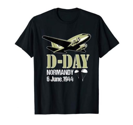 D-Day 75th Anniversary Normandy Landings Invasion C-47 Plane T-Shirt