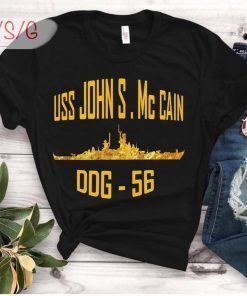 DDG-56 USS John S. McCain Unisex Ultra Cotton Shirt - Patriotic Tee is a Great Gift for Navy Enthusiasts, Sailors, Ship Lovers and Personnel
