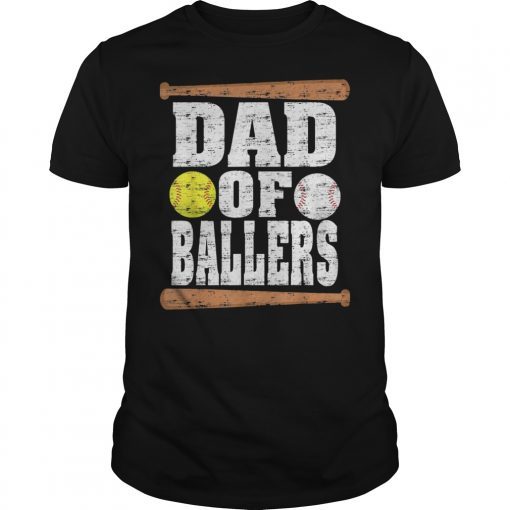 Dad of Ballers tshirt Funny Ball sport Gift