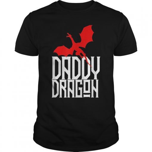 Daddy Dragon Shirt Red Matching Family Tribe Dad Father