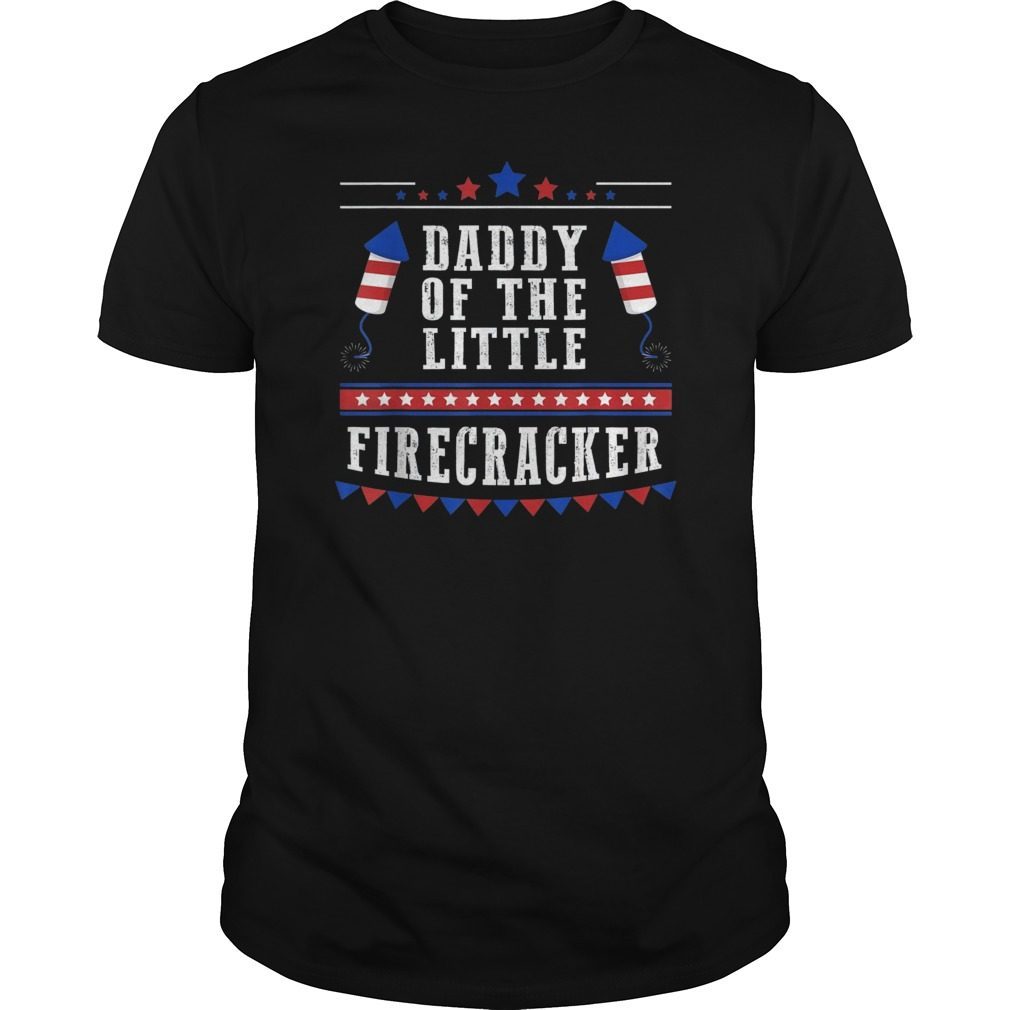 Daddys Little Firecracker Cute 4th of July Toddler Infant Kids T-Shirt