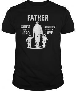 Detroit Lions Dad A Sons First Hero A Daughters Fist Love Gift T Shirt Design