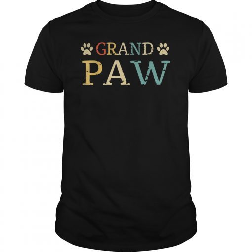 Dog Grand Paw Puppy Lovers Vintage Funny Tee T-Shirt