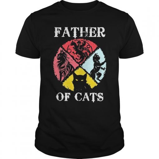 Father Of Cats Game of Thrones Tshirt Style. Game Tee Shirt. Gift for Daddy, for Husband on Father's