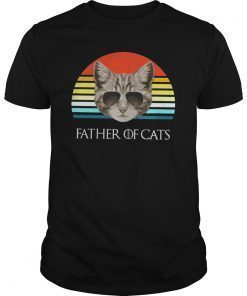 Father of Cats T-Shirt, Father of Cats Tee, Father of Cats Clothing, Father of Cats Top