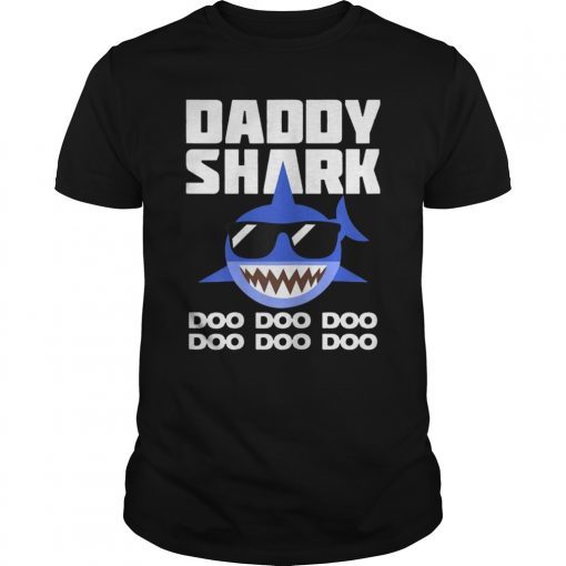 Father's Day Daddy Shark Doo Doo Doo Dad Papa Grandpa T-Shirt
